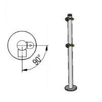 Praktika Стойка ограждения с 2-мя полупетлями L-образная